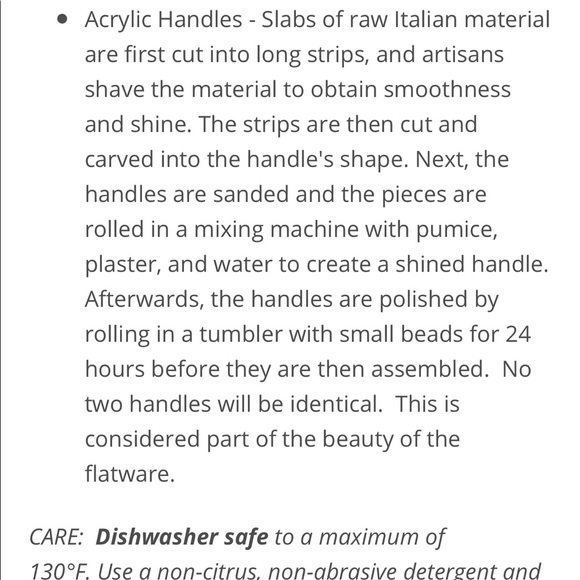 Vietri Aladdin Antique finish Lilac/Abalone Flatware 30 pieces Open box$900 - Picture 7 of 12